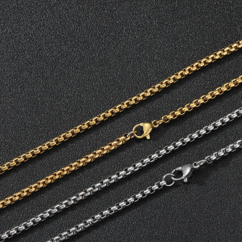 3mm Stainless Steel Square Pearl Chain