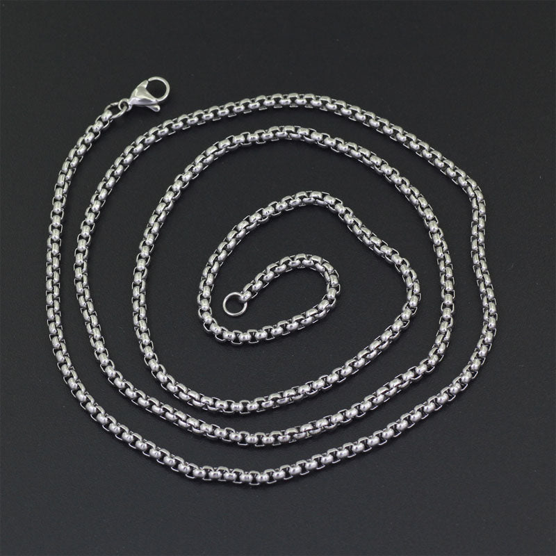 3mm Stainless Steel Square Pearl Chain