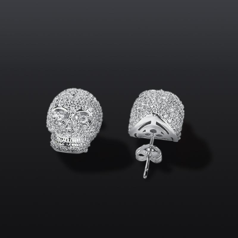 Skull Diamond Stud Earrings