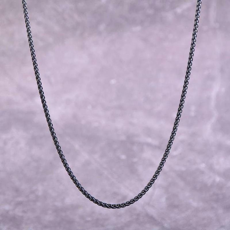 2.5mm 18K Black Gold Franco Chain