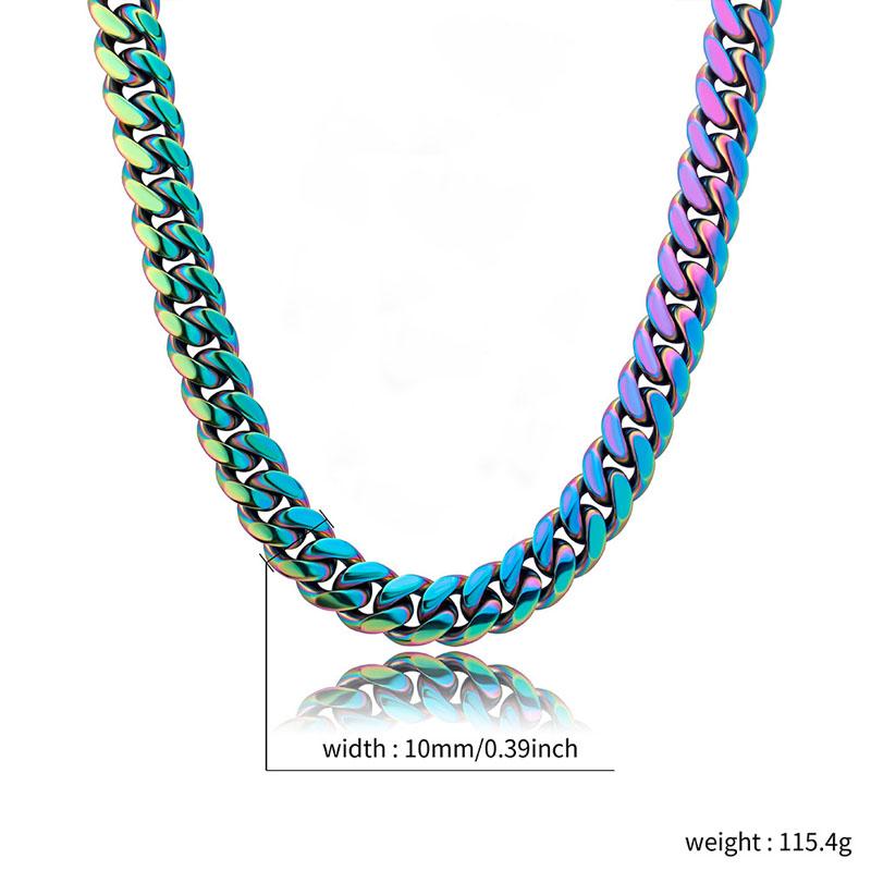 Colored Stainless Steel Cuban Chain