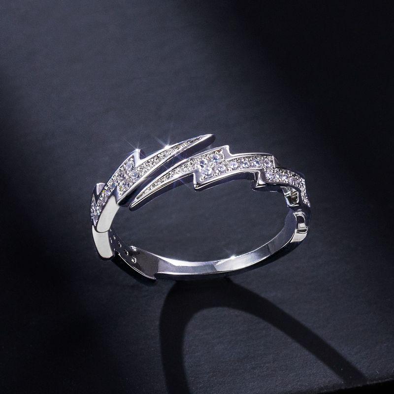 Iced Lightning Open Ring