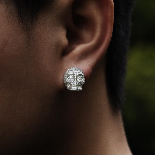 Skull Diamond Stud Earrings