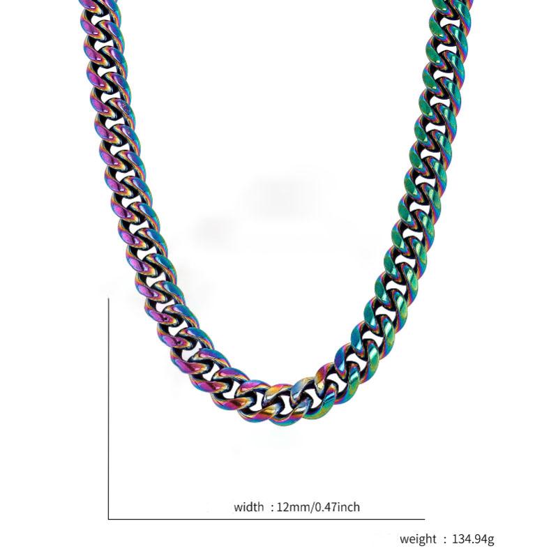 Colored Stainless Steel Cuban Chain