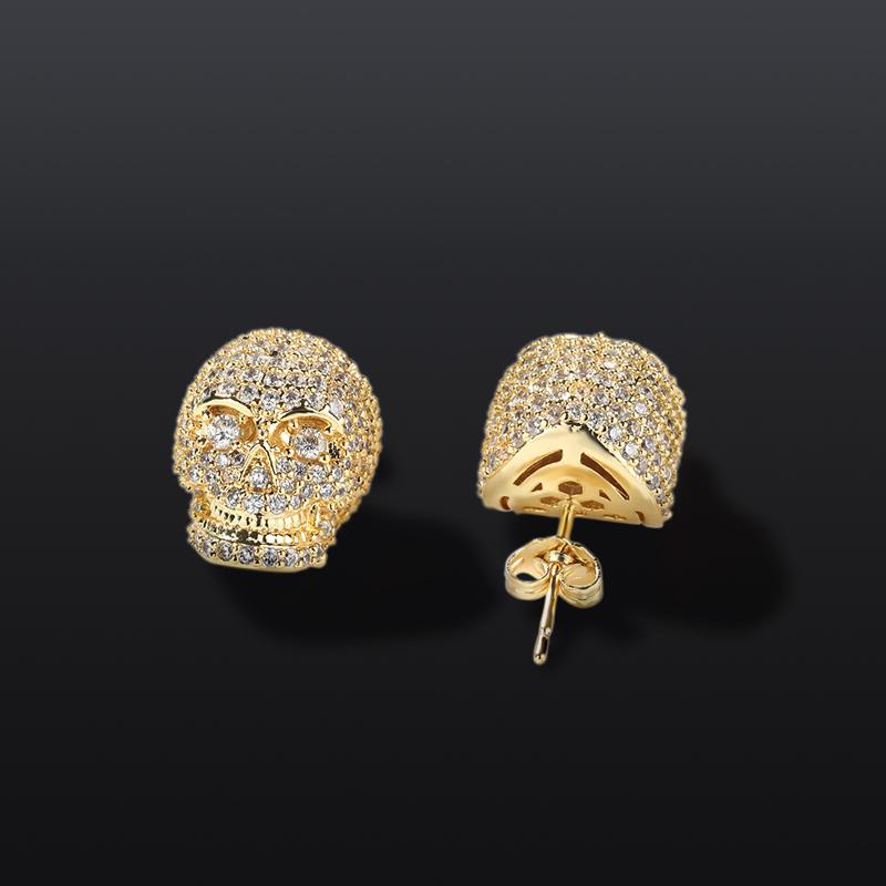 Skull Diamond Stud Earrings