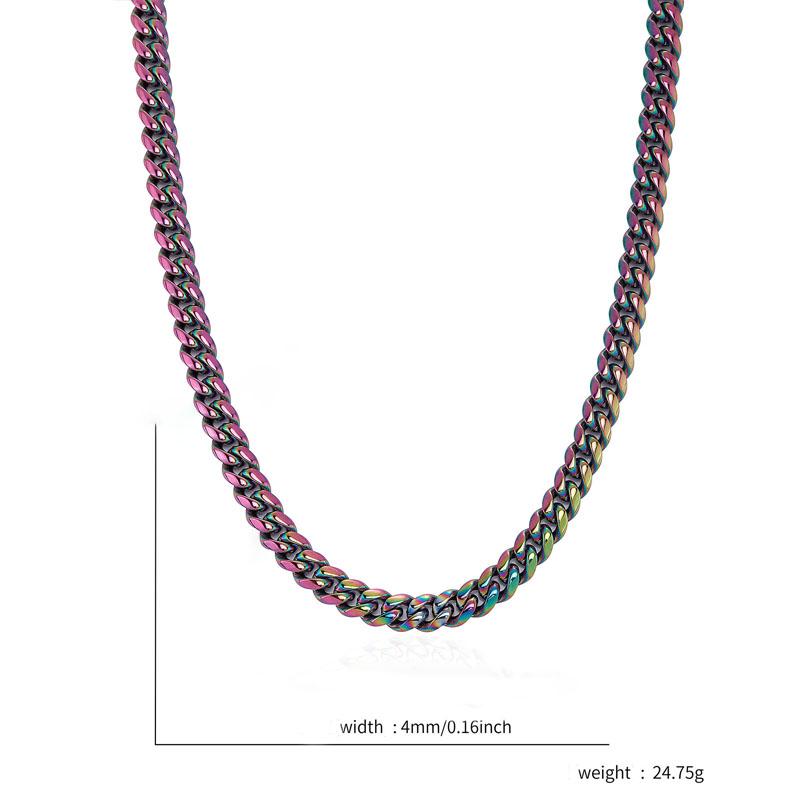 Colored Stainless Steel Cuban Chain