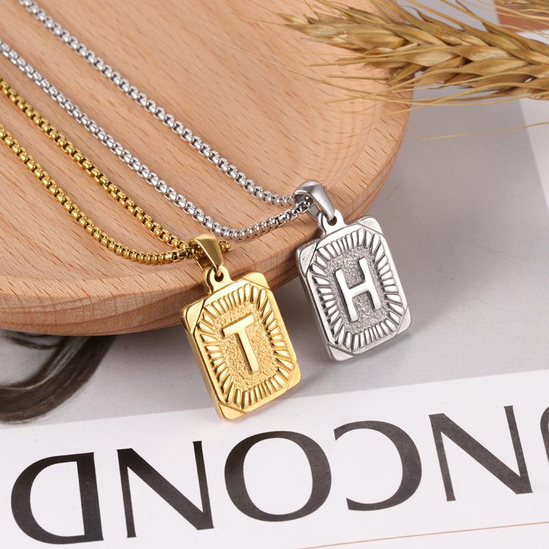 Stainless Steel A-Z Letter Pendant