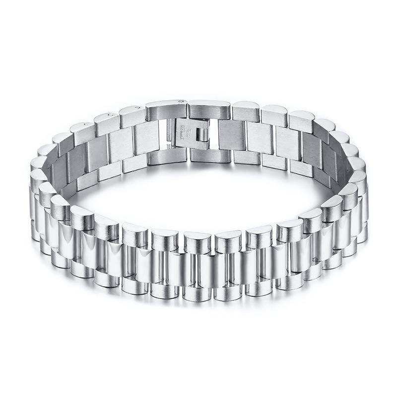 Stainless Steel Simple Strap Bracelet