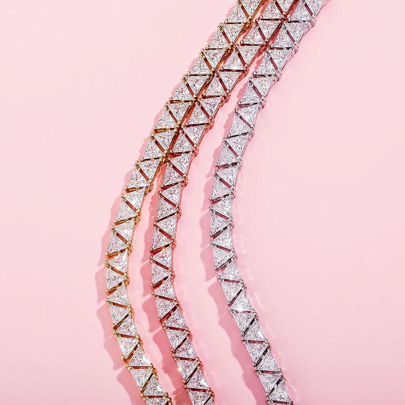 5mm Iced Triangle Geometric Tennis Chain