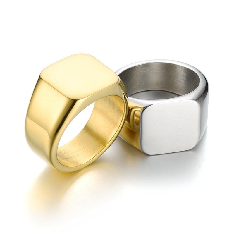 Vintage Stainless Steel Plain Face Ring