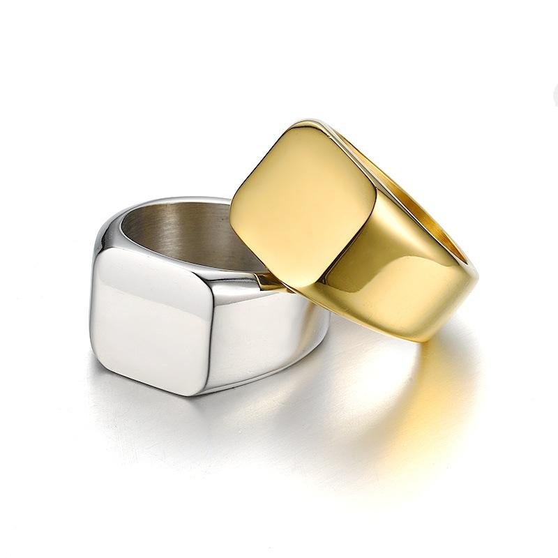 Vintage Stainless Steel Plain Face Ring