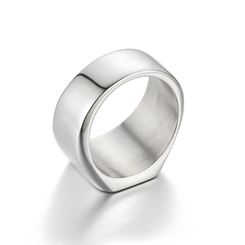 Vintage Stainless Steel Plain Face Ring