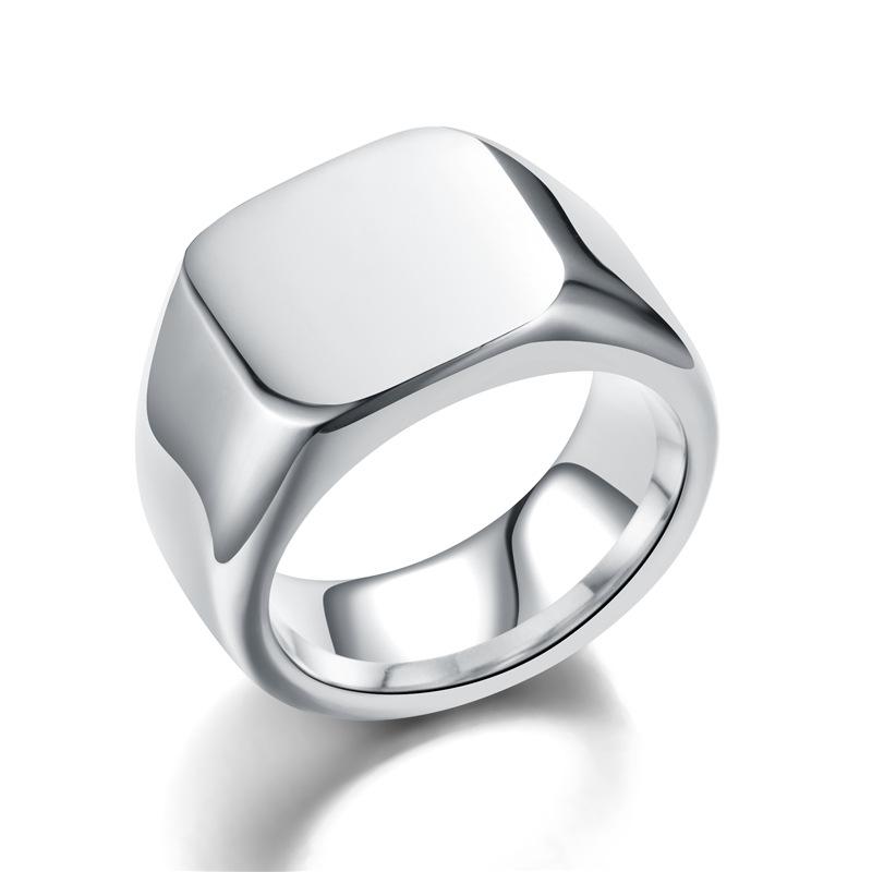 Vintage Stainless Steel Plain Face Ring