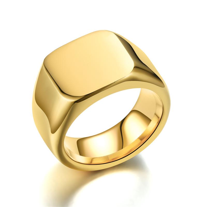 Vintage Stainless Steel Plain Face Ring