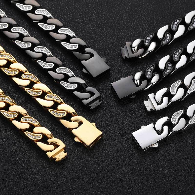 12mm Semi-diamond Cuban Chain