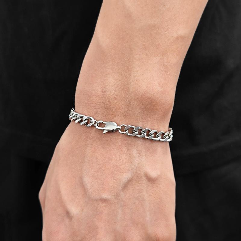 6mm Stainless Steel Cuban Bracelet