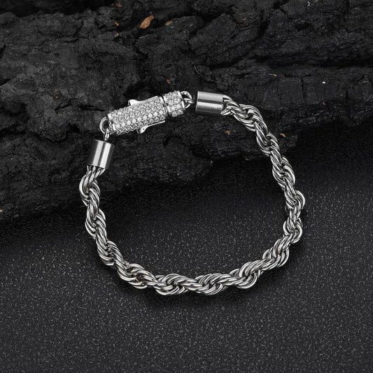 6mm Iced Rope Bracelet