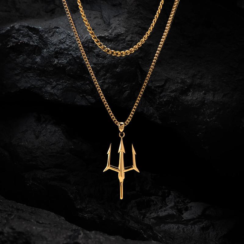 Minimalist Sea King Trident Pendant