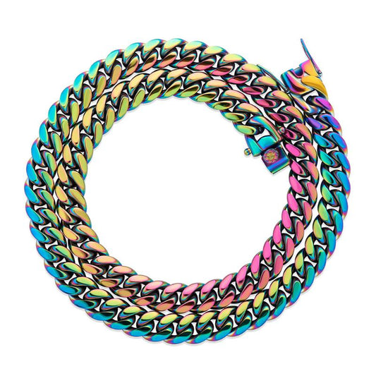 Colored Stainless Steel Cuban Chain