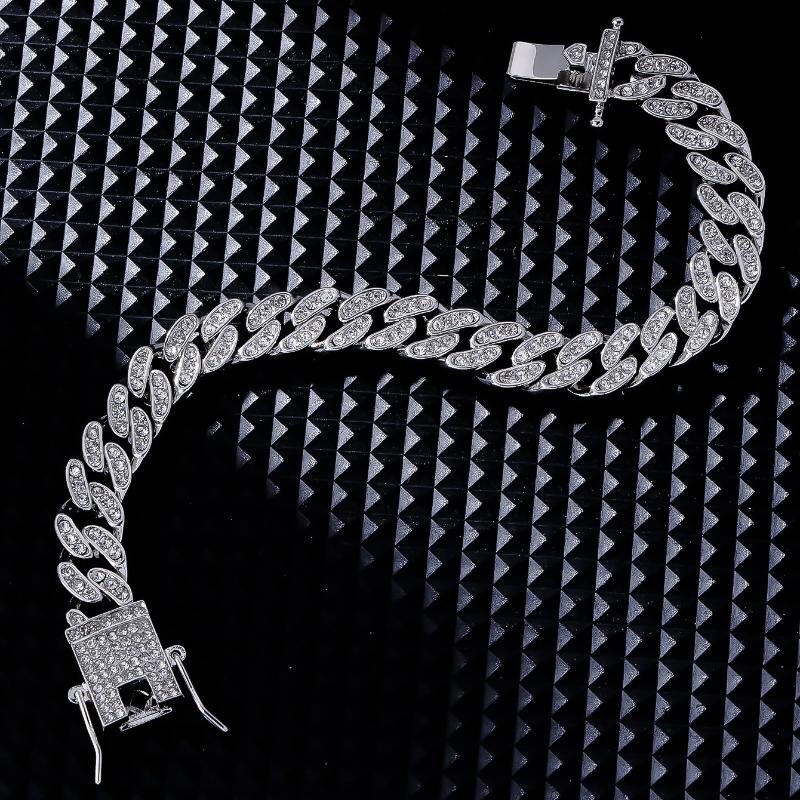 Iced Cuban Chain in White Gold