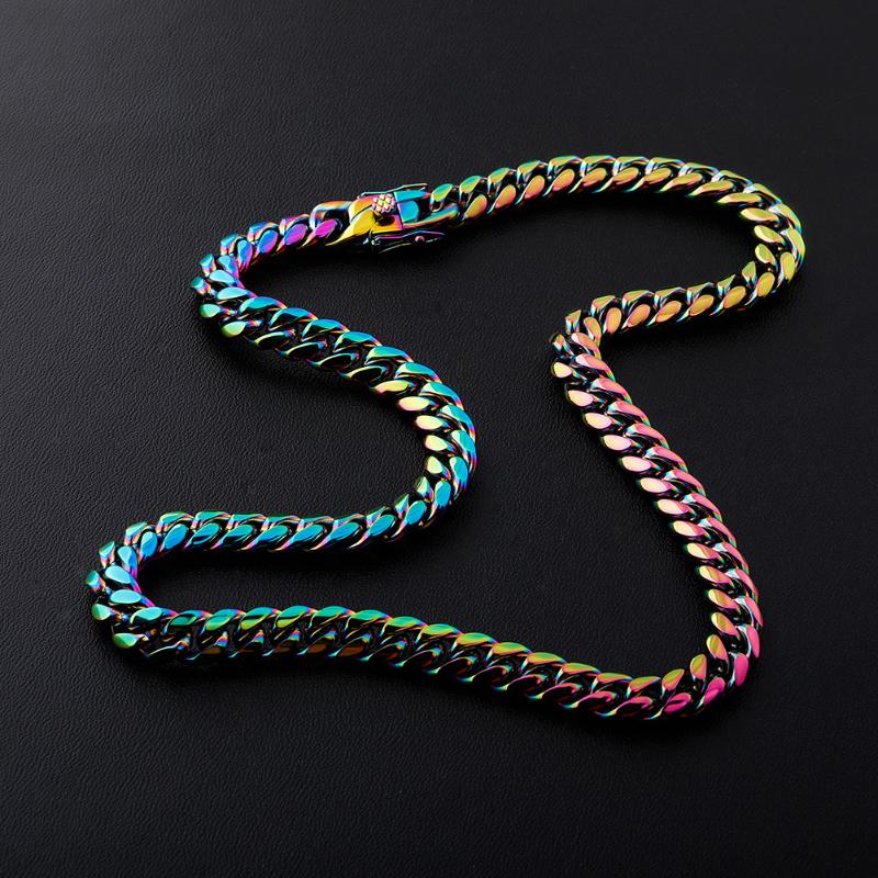 Colored Stainless Steel Cuban Chain