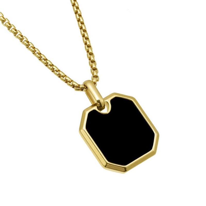 Black Square Pendant