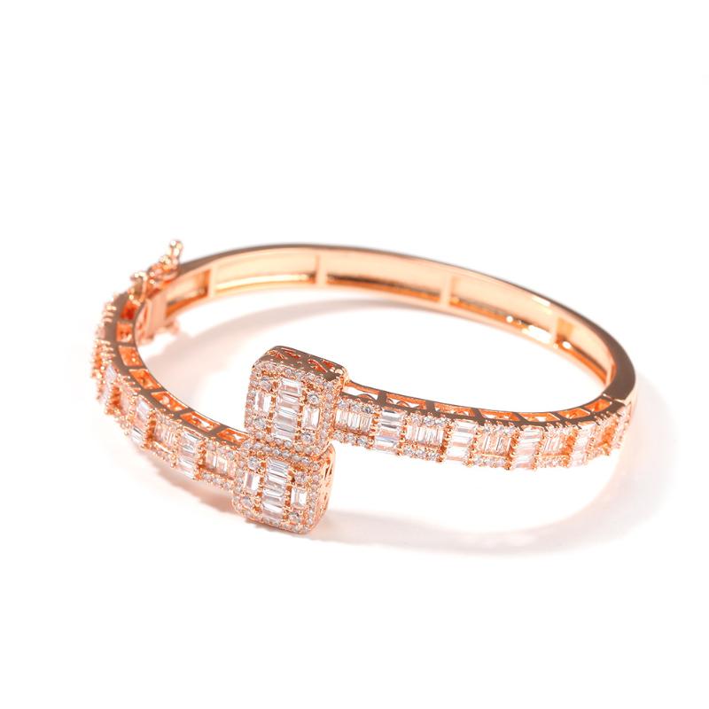 Baguette Stones Cuff Bangle