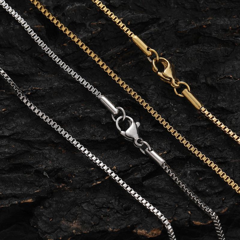 1.5mm Stainless Steel Box Chain Necklace