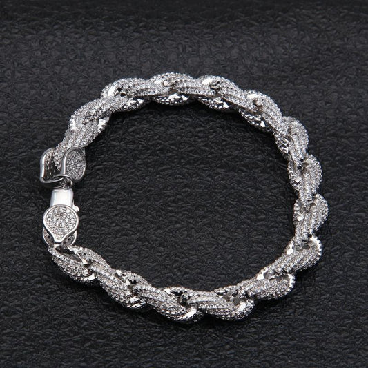 Men's Iced Rope Bracelet