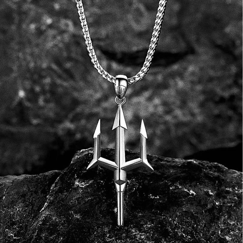 Minimalist Sea King Trident Pendant