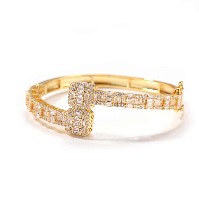 Baguette Stones Cuff Bangle