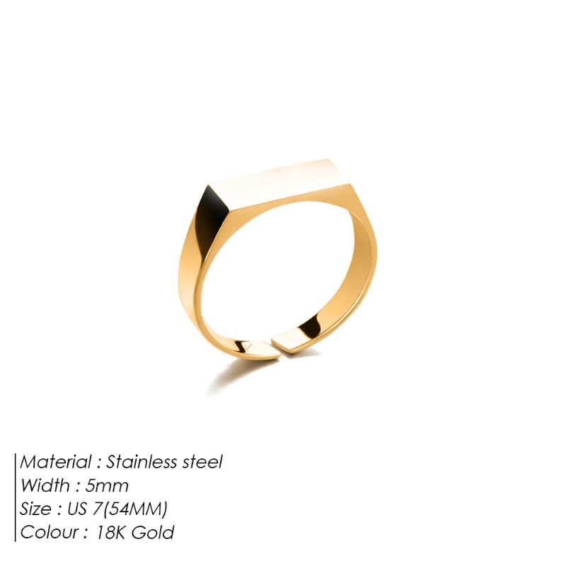 Fashion Rectangular Smooth Ring