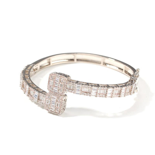 Baguette Stones Cuff Bangle