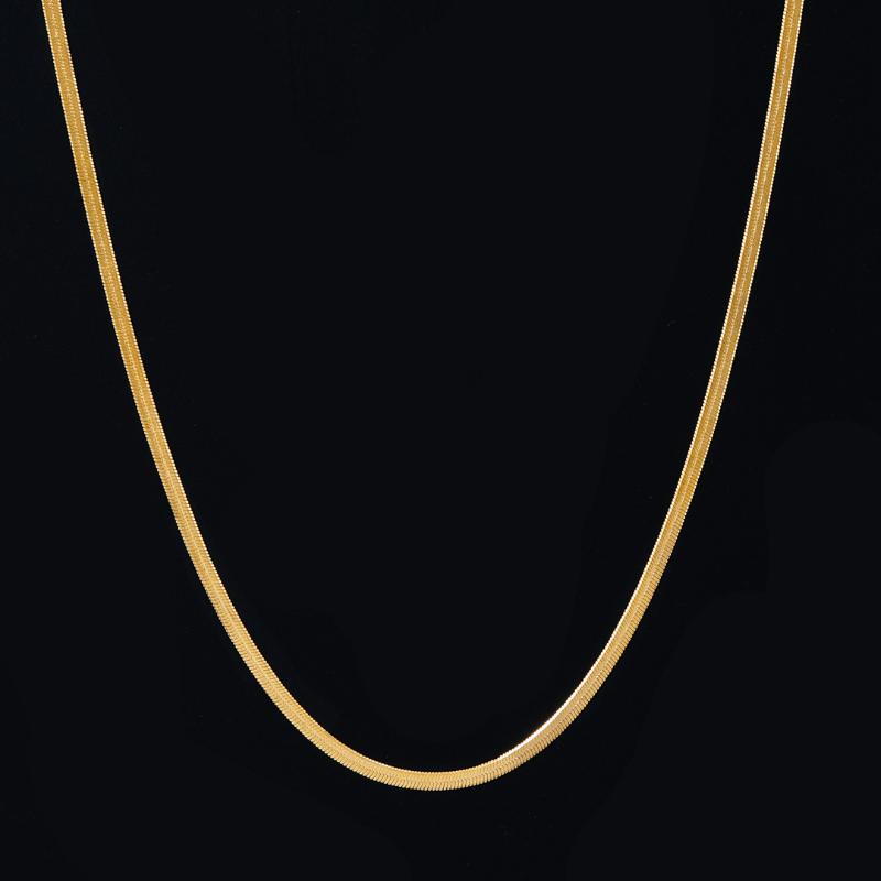 2mm Herringbone Chain in Gold