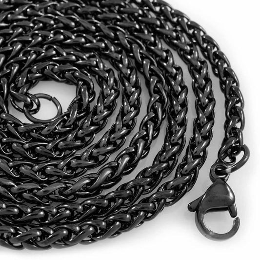 2.5mm 18K Black Gold Franco Chain