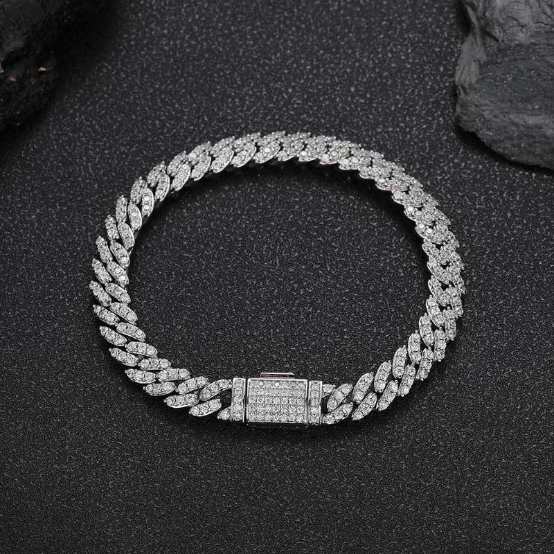 8mm Iced Cuban Bracelet