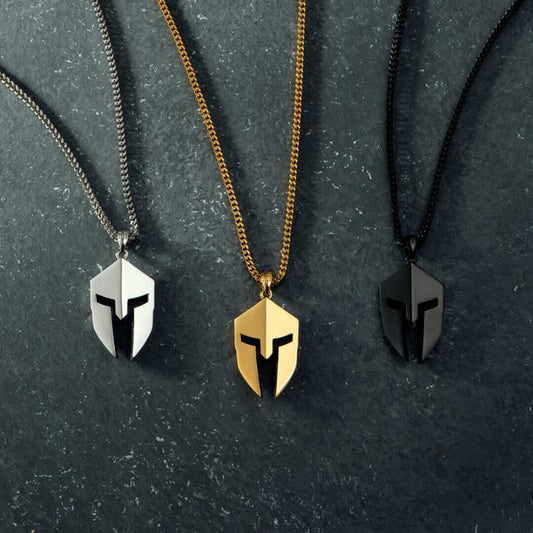 Spartan Warrior Mask Pendant