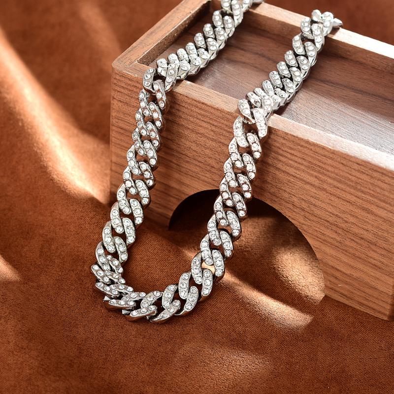 Iced 11mm Cuban Chain In White Gold