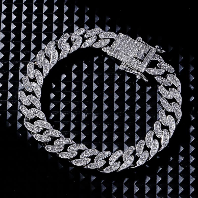 Iced Cuban Chain in White Gold