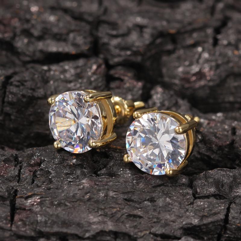 Round Cut Stud Earring