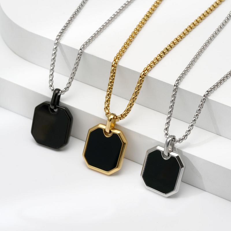 Black Square Pendant