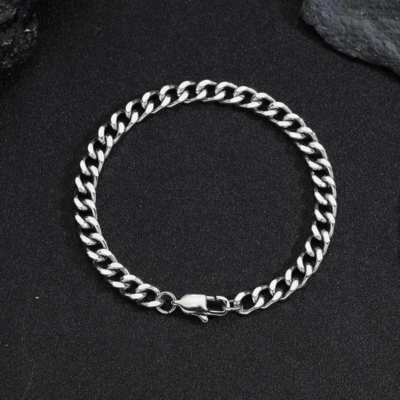 6mm Stainless Steel Cuban Bracelet