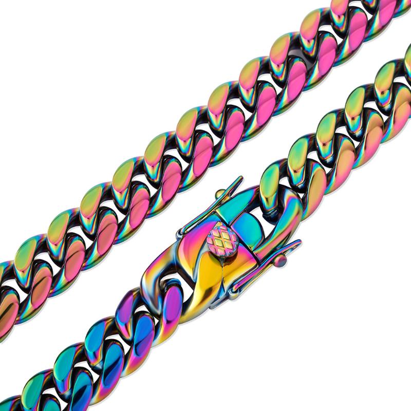 Colored Stainless Steel Cuban Chain