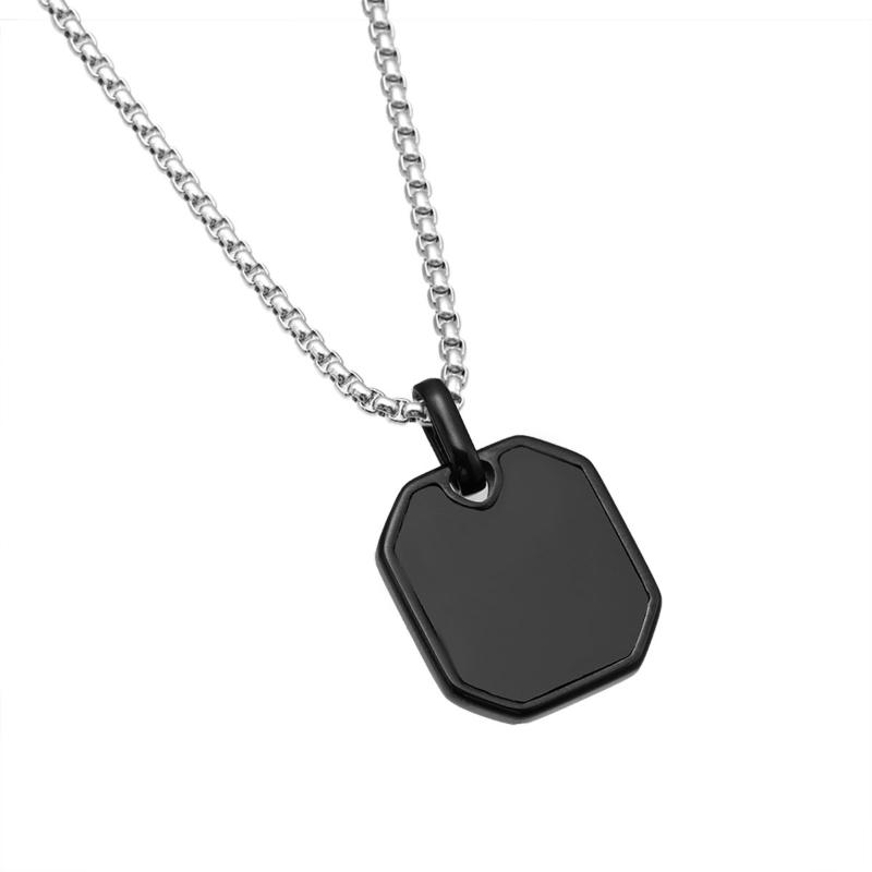 Black Square Pendant