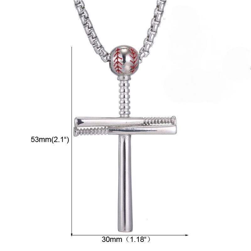 Baseball Cross Pendant