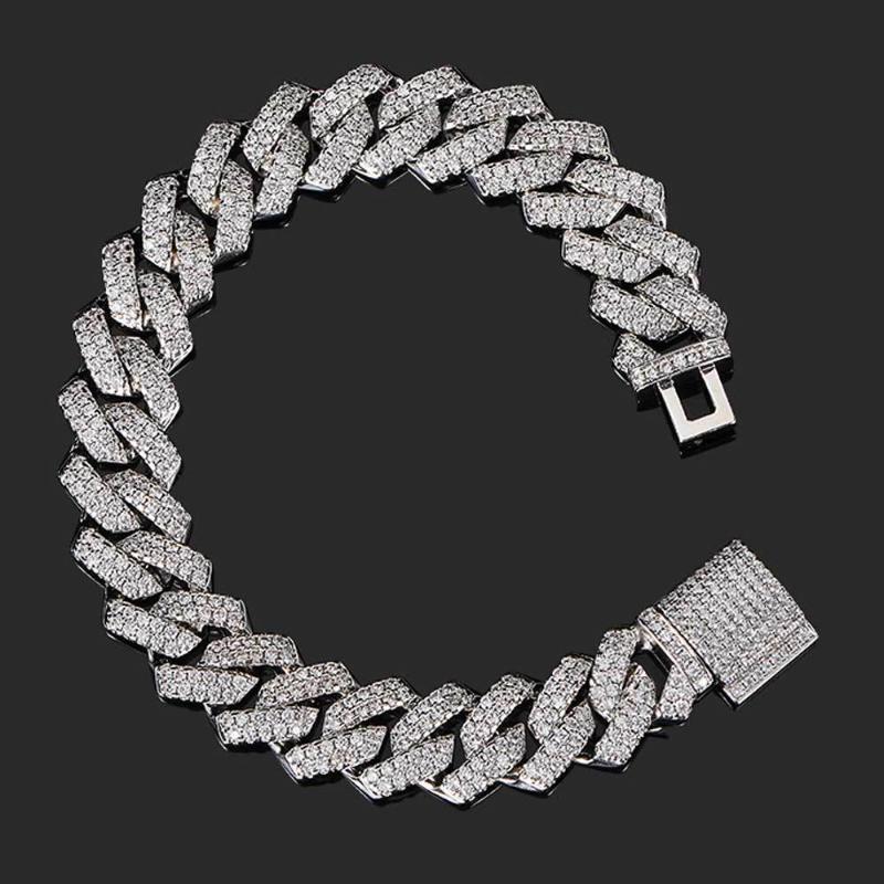 14mm Iced Prong Cuban Bracelet