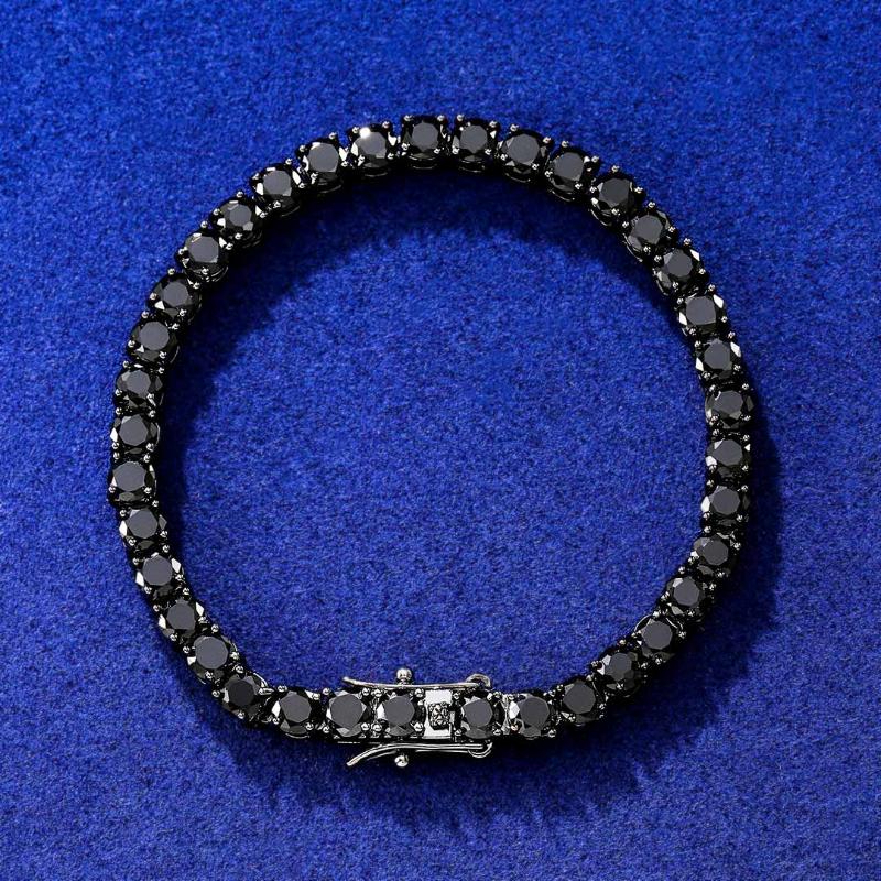 5mm Black Stones Tennis Bracelet